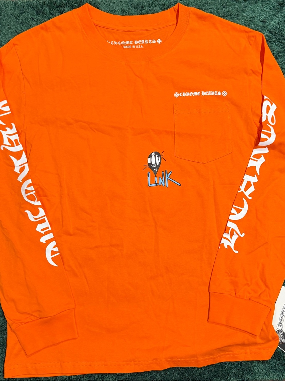 Chrome Hearts x Matty Boy “Link” Long Sleeve T-Shirt – Orange